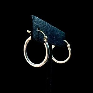 Vintage Silver 925 silver classic hoops; prime condition